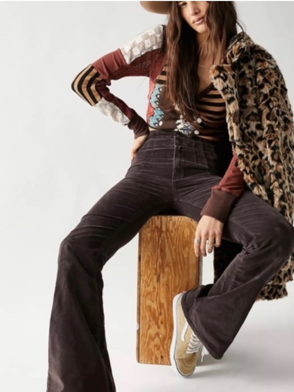 FREE PEOPLE We The Free Jayde Corduroy High Rise Wide Leg Pants